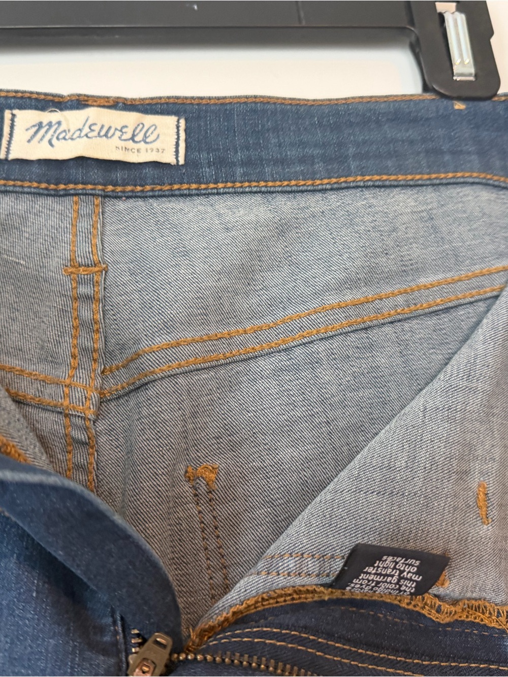 Madewell high rise sailor Jeans in Medium Blue Denim - Picture 3 of 4